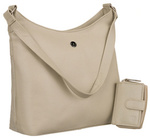 Torba skórzana+portfel PTN  6104-DS Light Beige