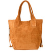 Camel leather leather handbag A4 Large L83 fringed