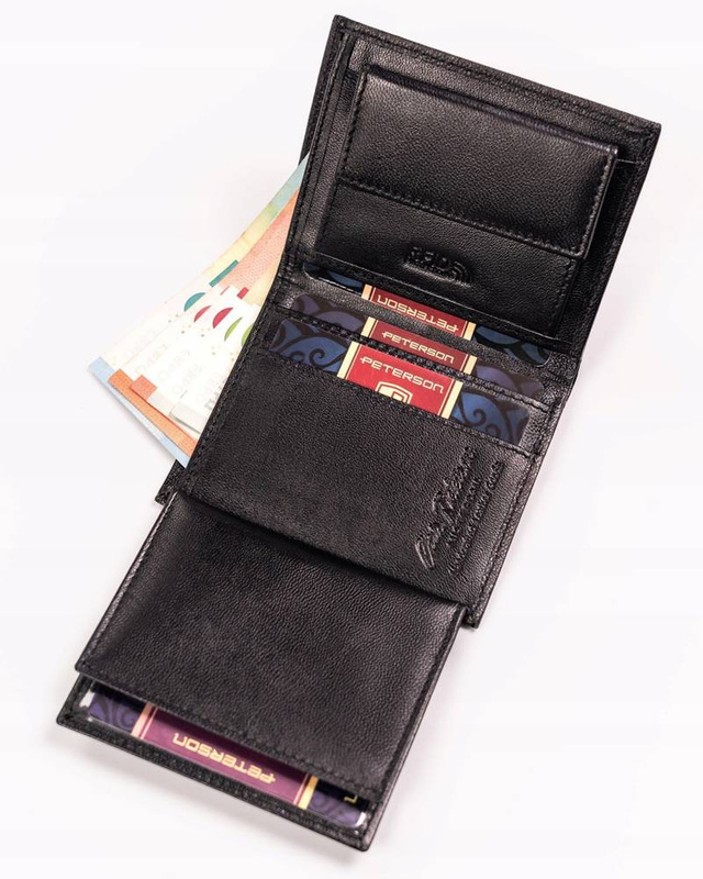 Leather wallet RFID PETERSON PTN RD-270-GCL