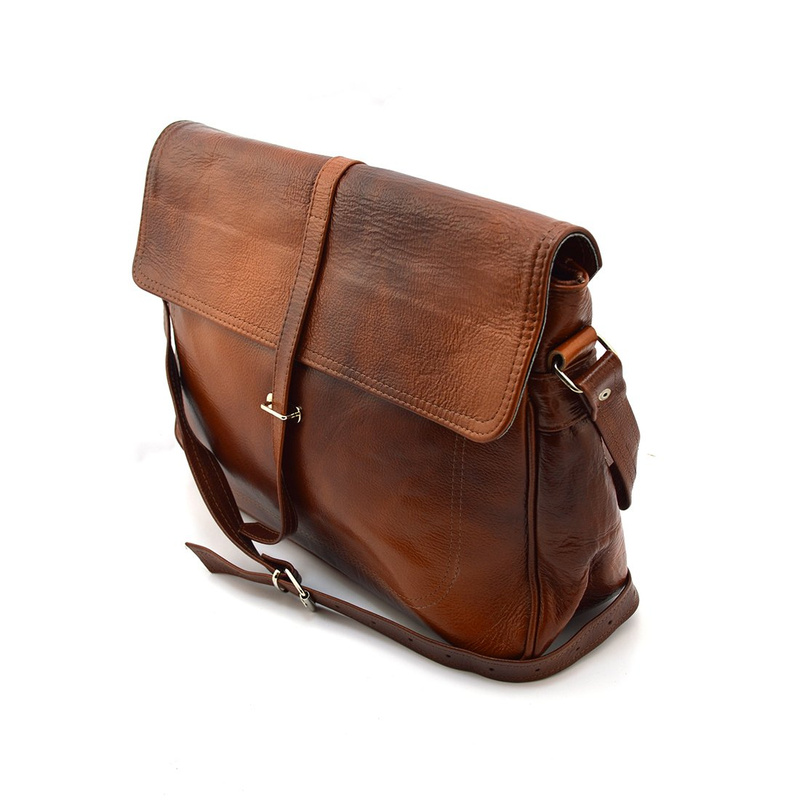 Women's leather messenger bag classic crossbody