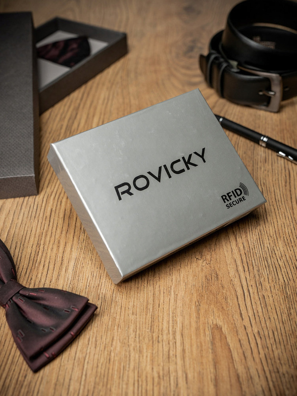 Leather stylish large extended Rovicky with RFID