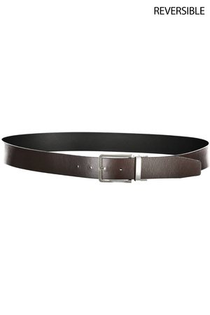 CALVIN KLEIN BROWN MEN&#39;S LEATHER BELT