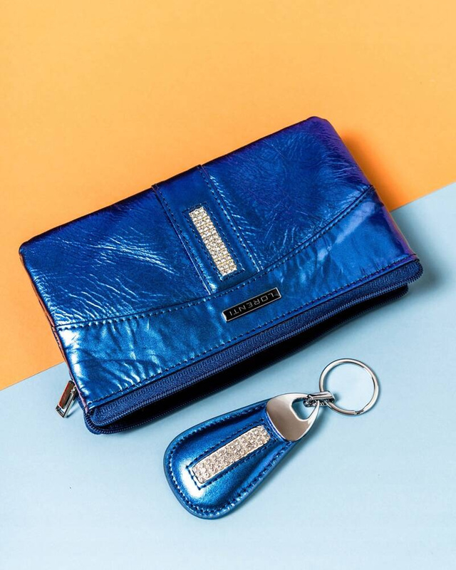 Women's zircon wallet by Lorenti with RFID