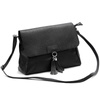 Women's Messenger Bag Leather Keychain with Fringe