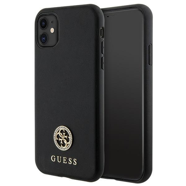 Guess GUHCN61PS4DGPK iPhone 11 / Xr 6.1" czarny/black hardcase Strass Metal Logo