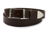 Baltimore men's wide denim leather belt brown 523 : Farben - braun, beige, Gürtelgröße - r.120-135 cm