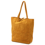 Leather suede women's shopper bag by Patrizia