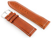 W71 leather watch strap - brown - 24mm