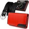 Women's Premium Leather Belt Wallet Set P90