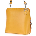 Vera Pelle Leather Handbag Small Postbag Yellow K03