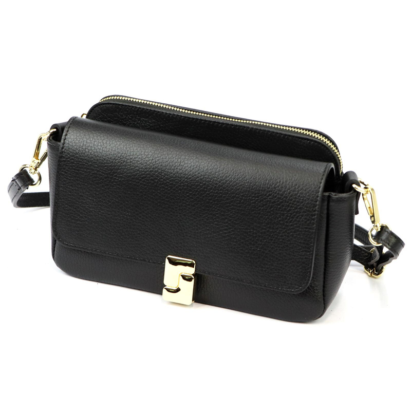 Leather elegant women's crossbody messenger bag