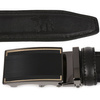 Men's leather belt buckle automatic black Beltimore A08 : Colors - black, Strap size - r.105-120 cm