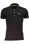 LA MARTINA SCHWARZES KURZÄRMELIGES POLOSHIRT FÜR HERREN