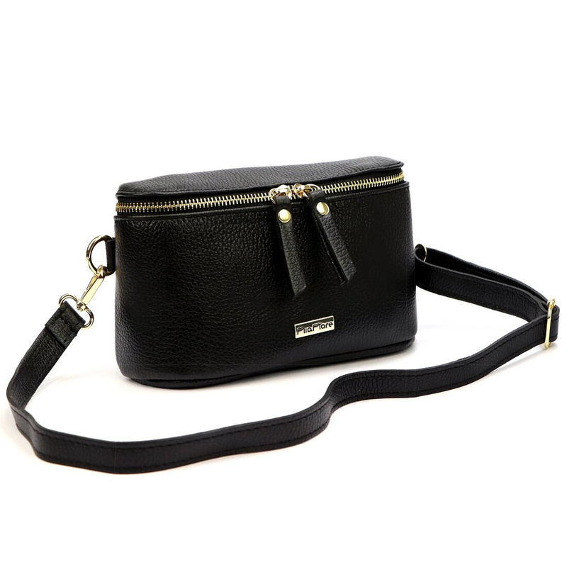 Women's elegant leather waist bag crossbody bag