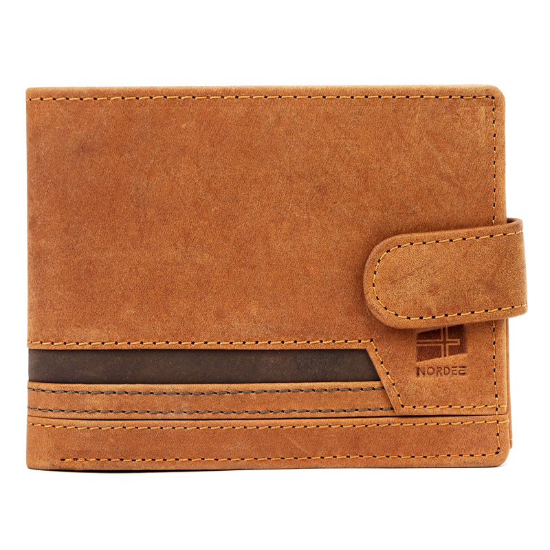 Leather, elegant, roomy men's wallet from Nordee