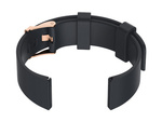 U15 watch rubber strap - dark gray/rosegold - 22mm