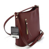 Leather, roomy women's shoulder messenger bag