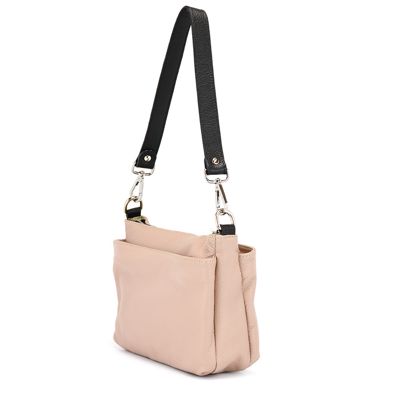 A sleek and roomy leather shoulder bag