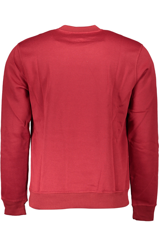 GIAN MARCO VENTURI MEN&#39;S RED ZIP-OUT SWEATSHIRT