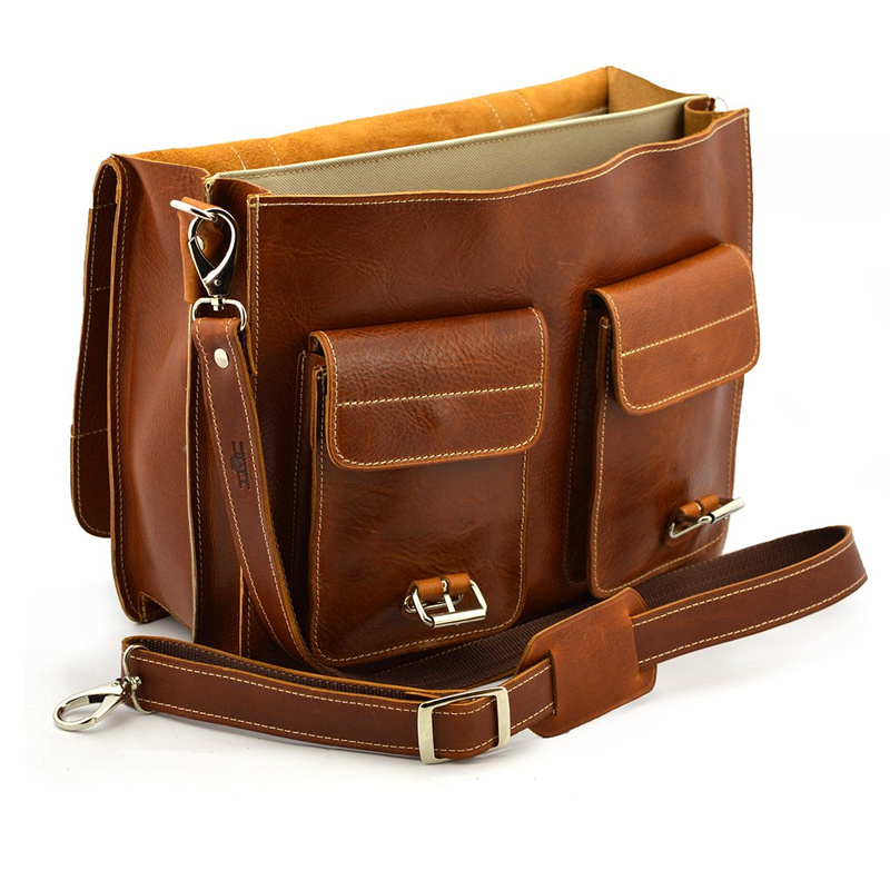 Classic briefcase, leather document bag