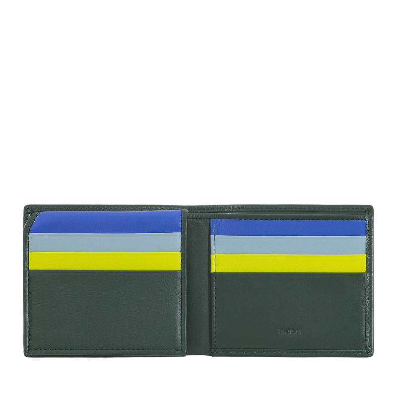 Small man's multi-colour soft leather RFID wallet with many credit cards pockets by DUDU. New innovative wallet by Colorful collection only on Dudubags