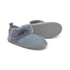 Comfortable women's leather slippers with fur