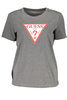 GUESS JEANS WOMEN&#39;S SHORT SLEEVE T-SHIRT GRAY