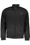 GIAN MARCO VENTURI MEN&#39;S BLACK ZIP SWEATSHIRT