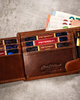 Leather wallet RFID PETERSON PTN N992-EBS