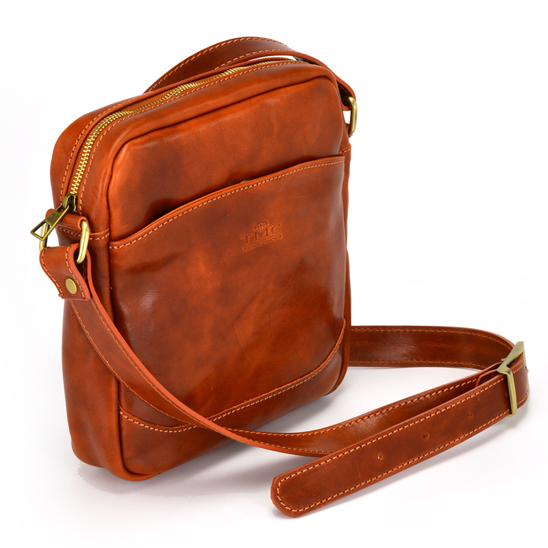 Men's leather briefcase, crossbody bag