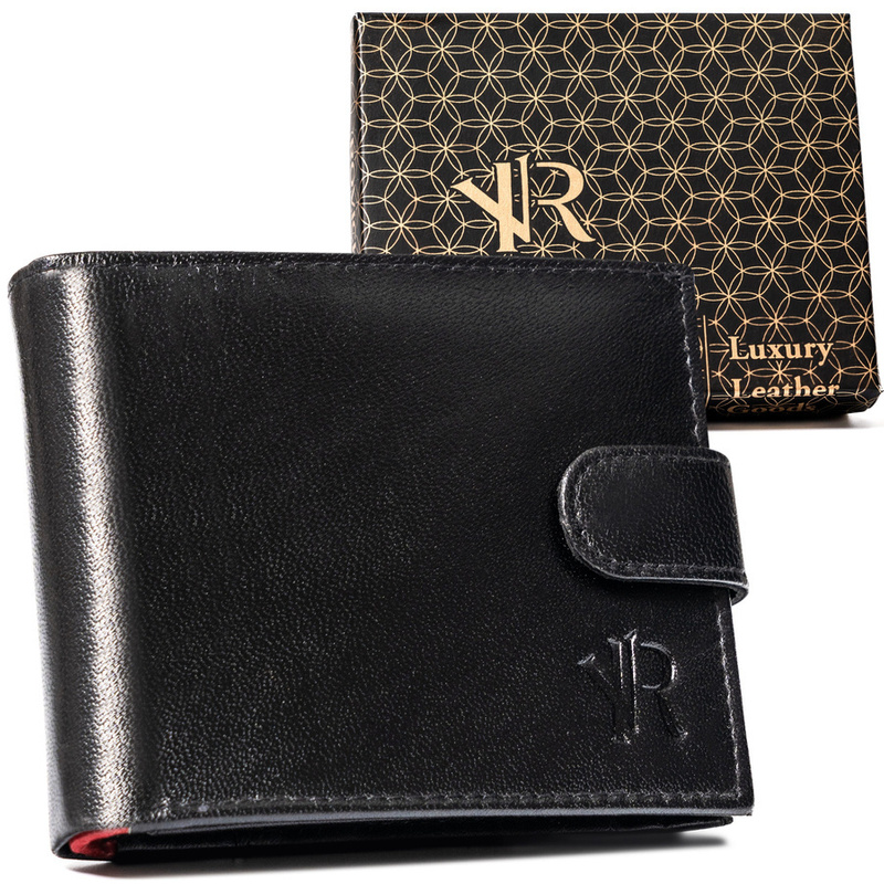 Leather men's zip-up wallet with RFID by Rovicky