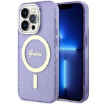 Guess GUHMP14XHCMCGU iPhone 14 Pro Max 6.7" purpurowy/purple hardcase Glitter Gold MagSafe