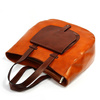 Leather shoulder bag large women's shopperbag