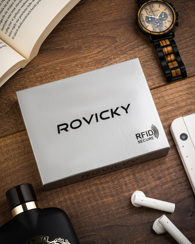 Große, elegante Leder-Herrenbrieftasche Rovicky RFID