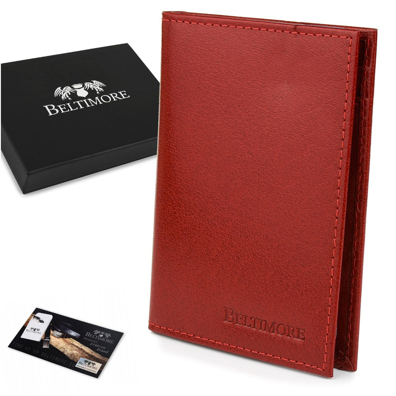 Beltimore G95 red leather slim card document case