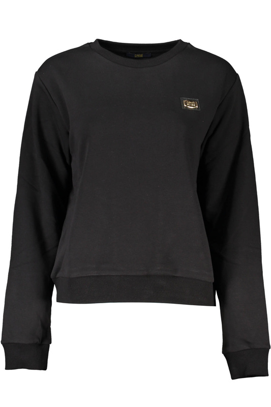 CAVALLI CLASS BLACK SWEATSHIRT WITHOUT ZIP