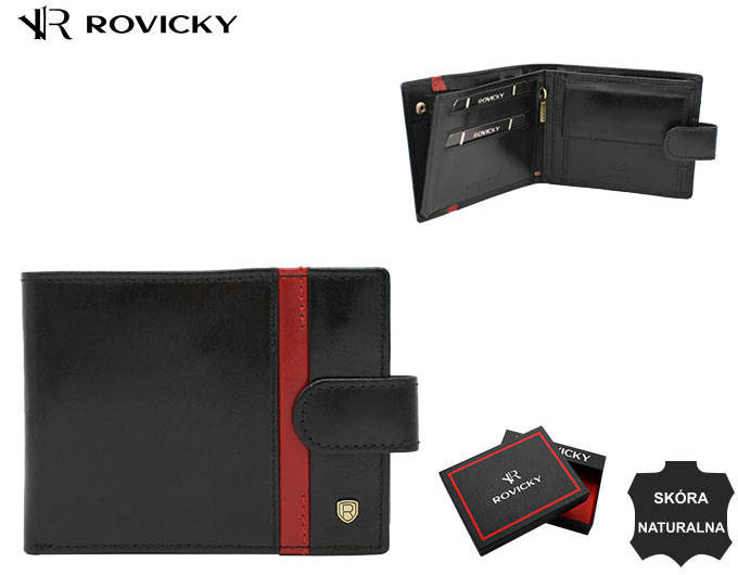 Herrenbrieftasche aus Leder mit dem Rovicky RFID-System