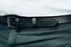 Beltimore leather men's black narrow belt E06 : Colors - black, Strap size - r.125-140 cm