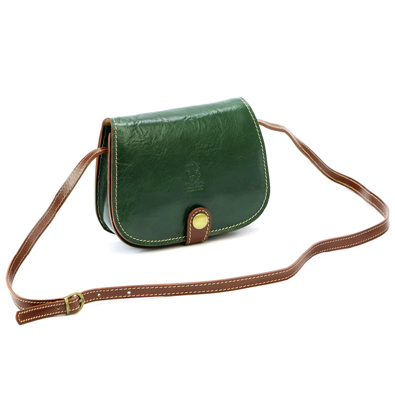 Elegant leather women's crossbody bag