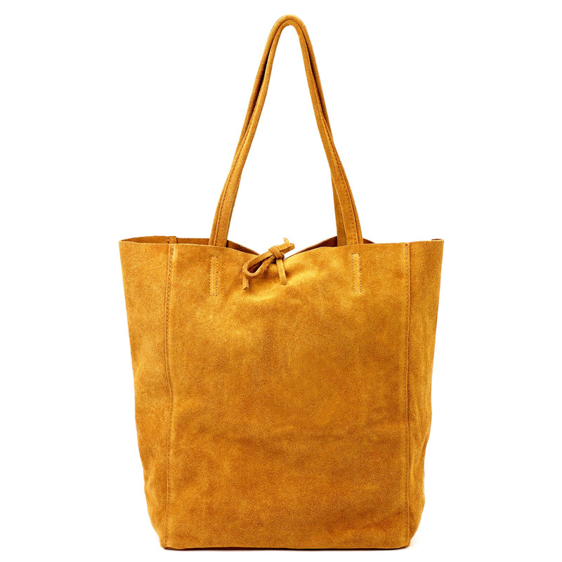 Leather suede women's shopper bag by Patrizia