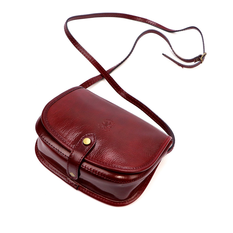 Classic leather women's messenger bag by Florence