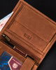 Leather wallet RFID PETERSON PTN N4C-CHM-03