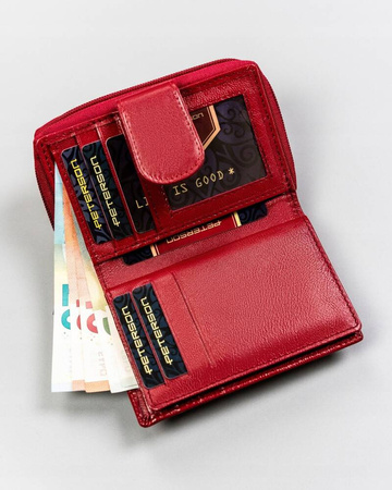 Leather wallet RFID PETERSON PTN RD-41-GCL