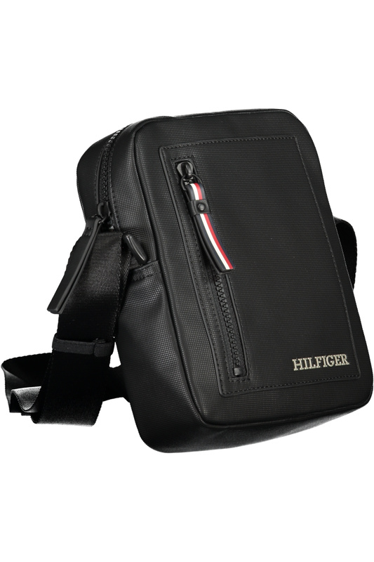 TOMMY HILFIGER MEN&#39;S BLACK SHOULDER BAG