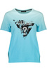 GUESS JEANS WOMEN&#39;S SHORT SLEEVE T-SHIRT LIGHT BLUE