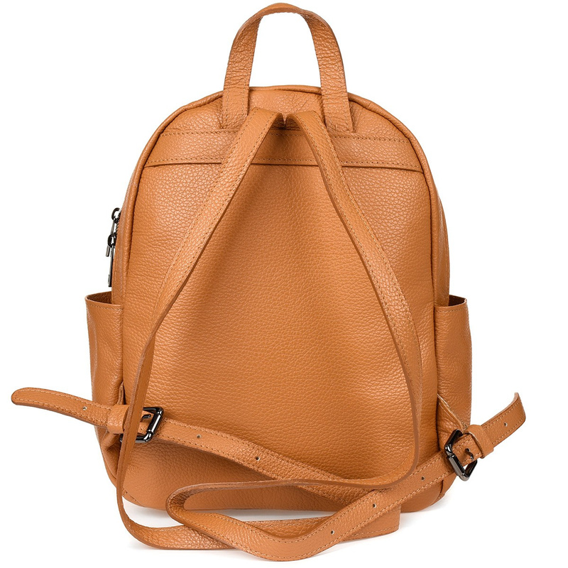 Camel kleines Leder Damen eleganter Rucksack A5 Baltimore P15