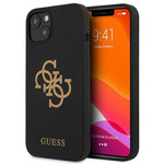 Guess GUHCP13MLS4GGBK iPhone 13 6,1" czarny/black hard case Silicone 4G Logo