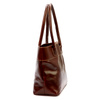 Leather large elegant women's shopper shoulder bag