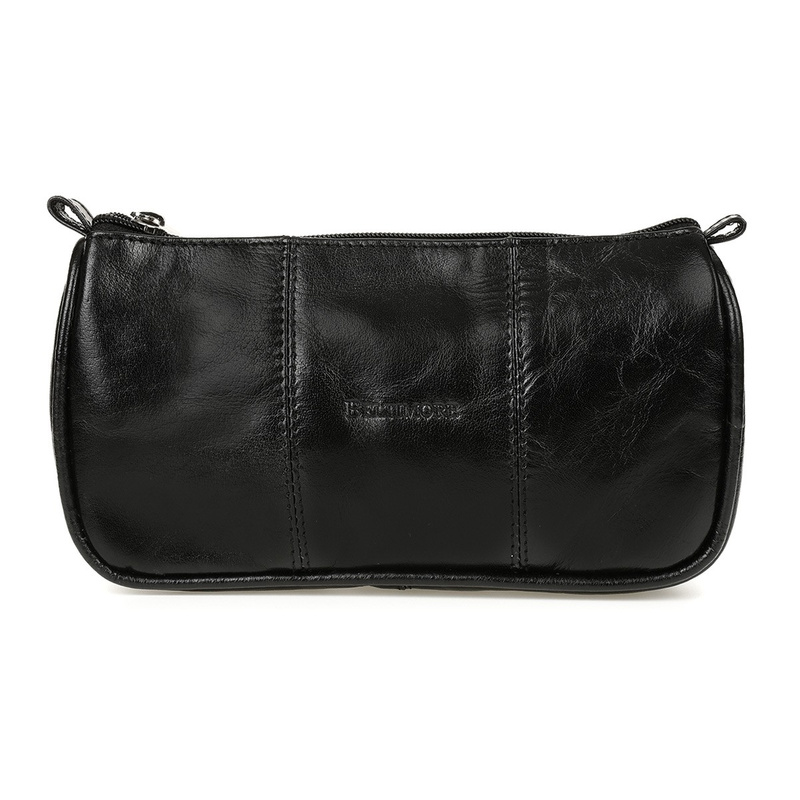 Beltimore Cosmetic Leather Black Pencil Case M79