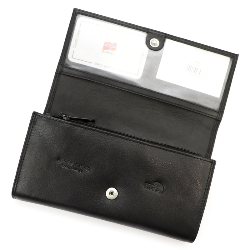 Leather spacious long men's wallet Nordee